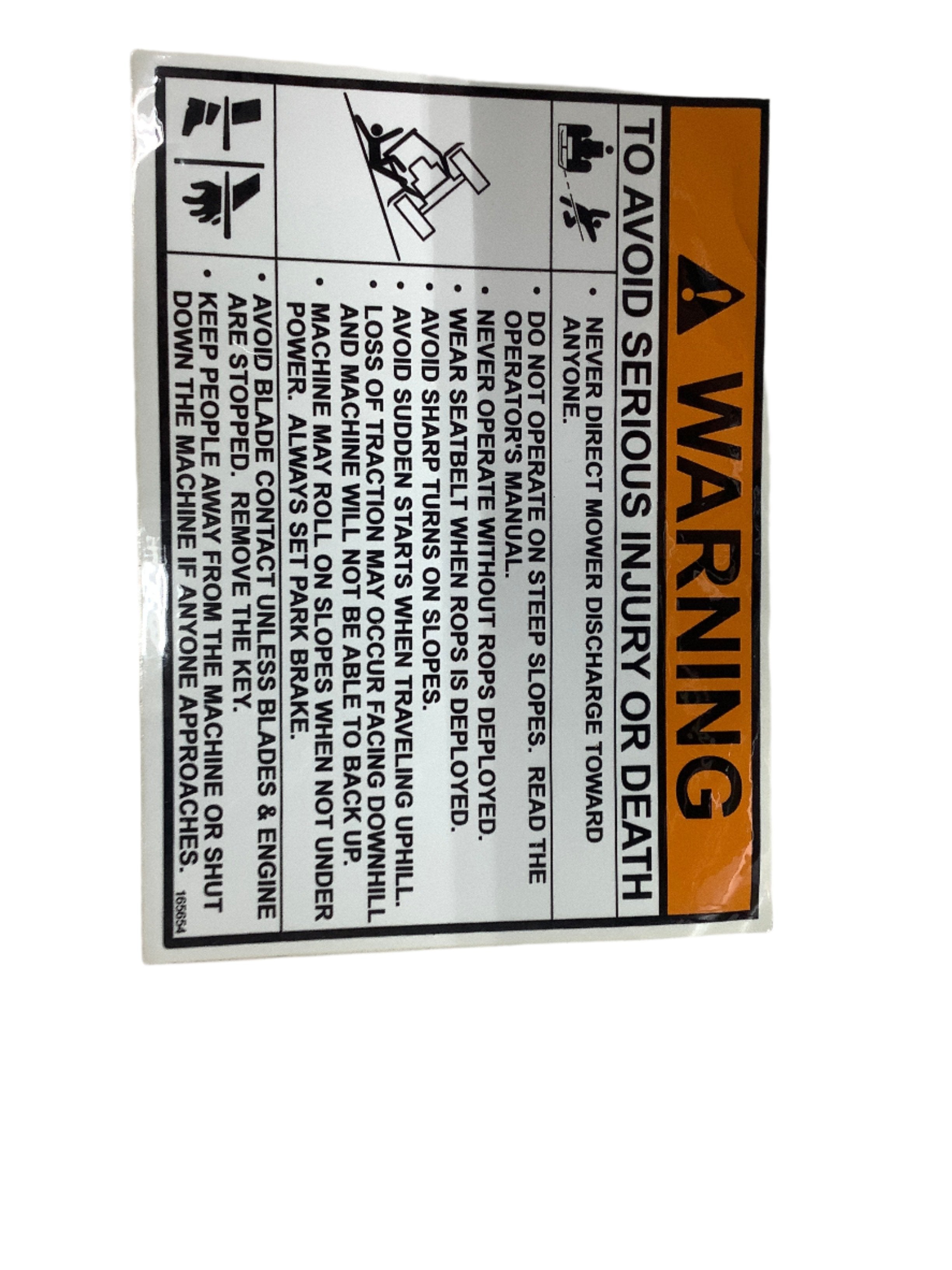 597    ＊シール Grasshopper Parts - DECAL WARN AVOID INJ - 165654