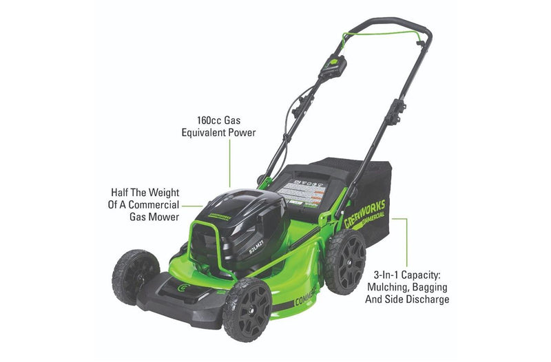 82LM21-5DP 82-VOLT 21" Brushless Push Mower with 5Ah Batt. and 8A Dual Port Charger