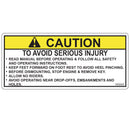 Grasshopper - DECAL   CAUTION READ - 165045