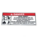Grasshopper Parts - Decal Keep Away Discharge - 165133
