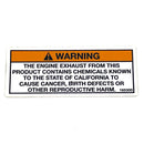 Grasshopper Parts - DECAL   EXHAUST WARNI - 165300