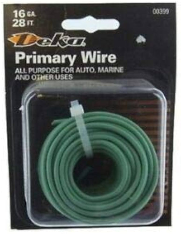 Deka Batteries - WIRE,16 GA28'GREEN  - 00399