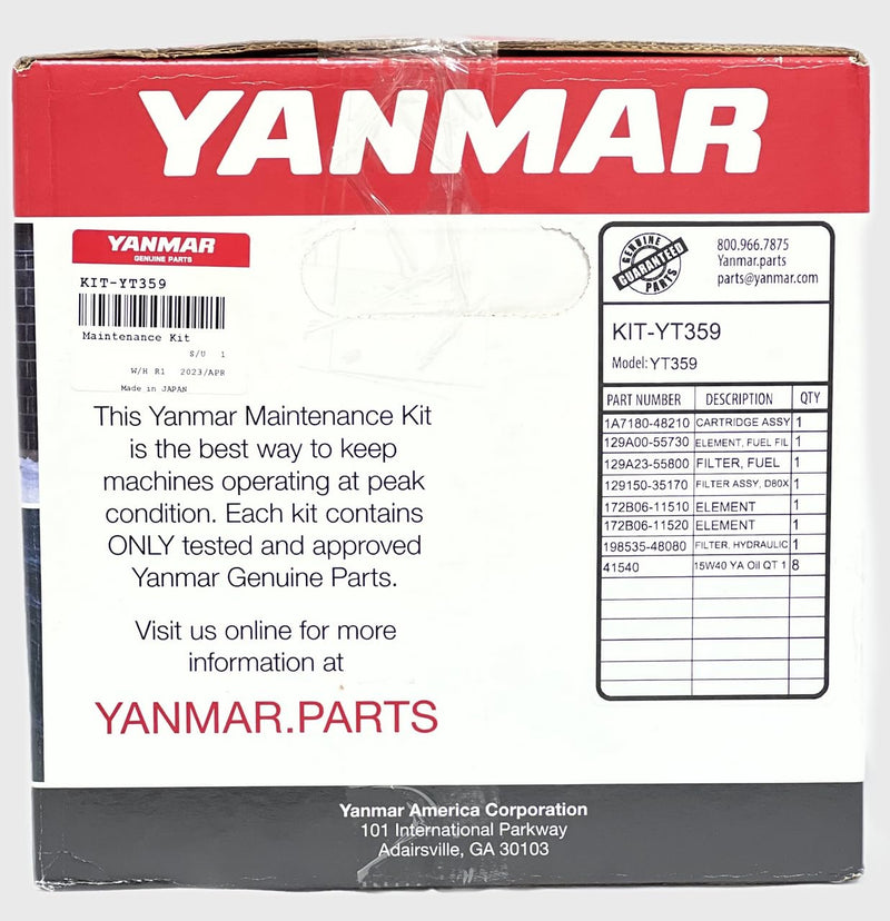 Yanmar Parts - MAINT KIT YM359 OIL - KIT-YM359A