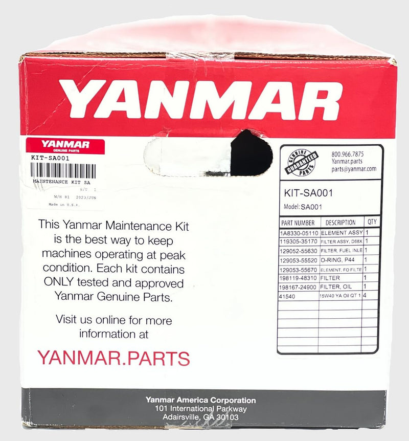 Yanmar Parts - MAINT KIT SA OIL - KIT-SA001