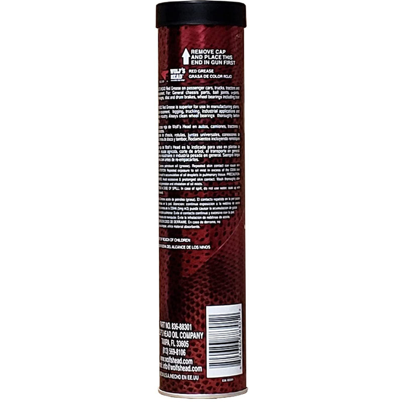 Williams Lubricants - WOLF'S HEAD RED GREASE EP 2  - 836-88301-91