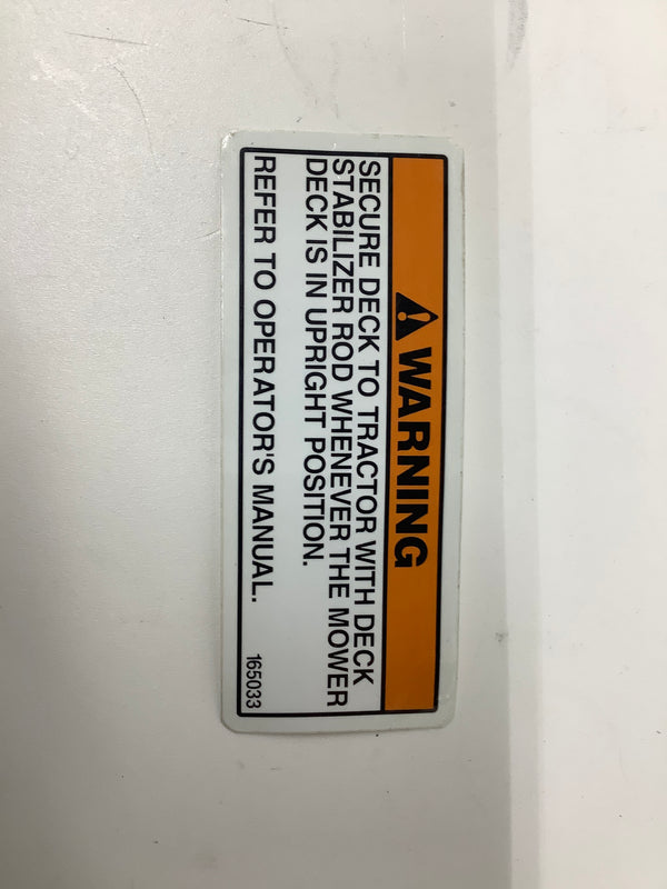 Grasshopper Parts - DECAL   WARNING SECUR - 165033