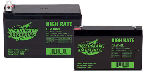 Interstate Battery - 12V 9AH 36W BATTERY  - HSL1069