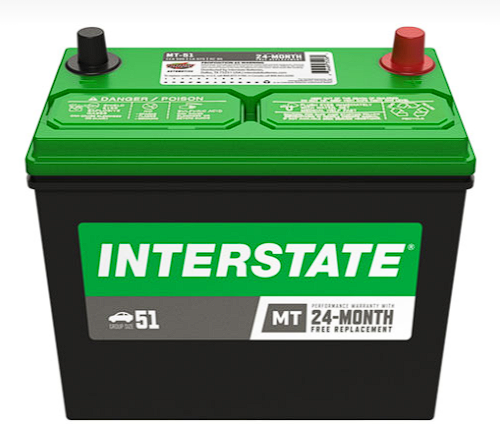 Interstate Battery - 500 Cold Cranking Amps (CCA) 12V  - MT-51