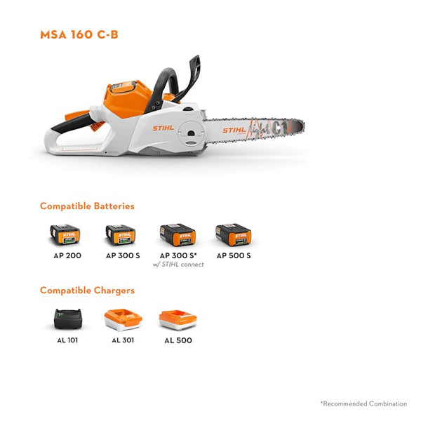 STIHL スチールチェーンソー MSA160 C-B チェーンバーMAX30㎝/12
