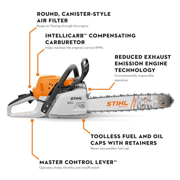 STIHL® MS 251 WOOD BOSS® – 18in Chainsaw | 45.6cc STIHL® Gas Engine