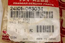 Yanmar Parts - BEARING, BALL 6303 - 24101-063034