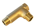Central Boiler - TEE,BRASS,OS,3/4 MPT X 1/2 FPT X 3/4 - 6764 (Clearance)
